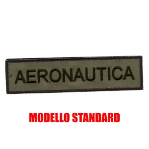 Patch toppa Aeronautica Militare scritta ricamata con velcro ufficiale