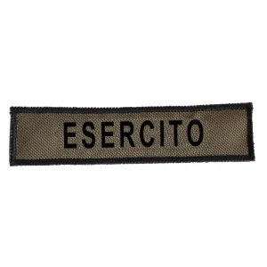 Patch toppa Esercito scritta ricamata con velcro ufficiale
