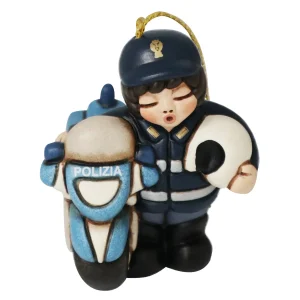 Addobbo Thun Polizia in moto 8 CM ufficiale