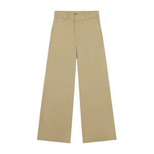 Pantaloni Wide Leg Work Donna Khaki
