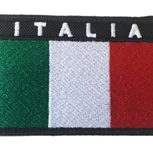 Toppa con bandiera italiana e scritta con velcro
